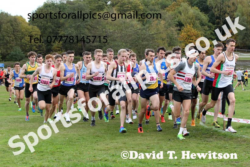Senior mens 2021 National Cross Country Relays, Berry Hill Park, Mansfield. Photo: David T. Hewitson/Sports for All Pics